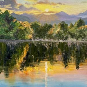Atardecer Espejado: Maestría en Óleo